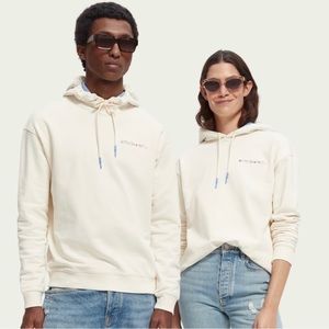 SCOTCH AND SODA Unisex Organic Cotton Hoodie Sweatshirt Like New, Large